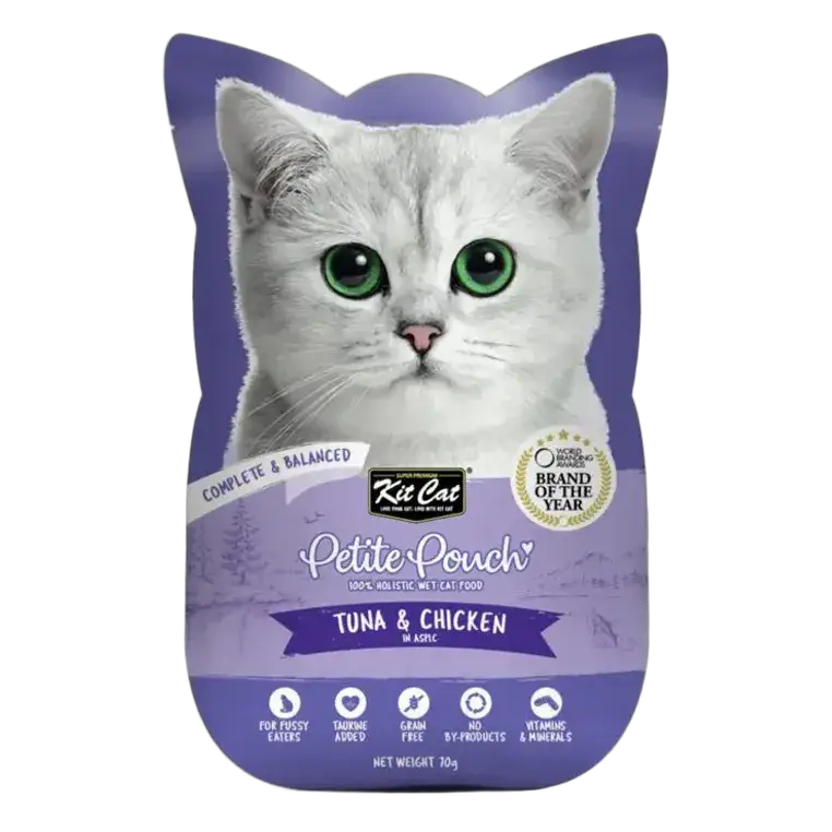 Kitcat Petite Pouch Complete Food-Chicken & Tuna 70g