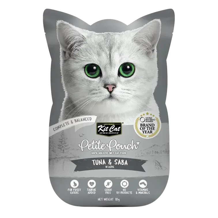 Kitcat Petite Pouch Complete Food-Tuna & Saba 70g