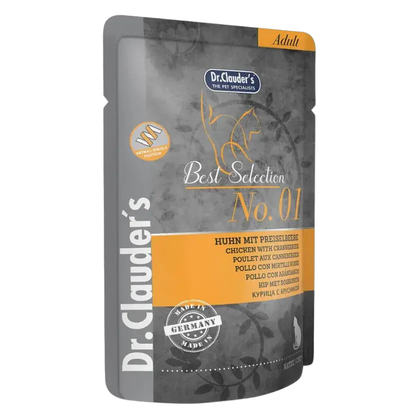 Dr.Clauders Best Selection No 1 Pouch Chicken & Cranberries for Cats 85g