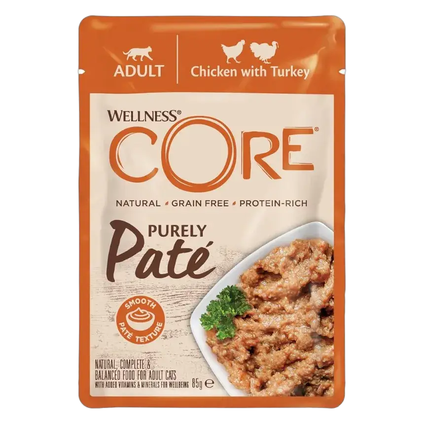 Wellness Core Purely Pate Pouch Chicken & Turkey for Cats 85g