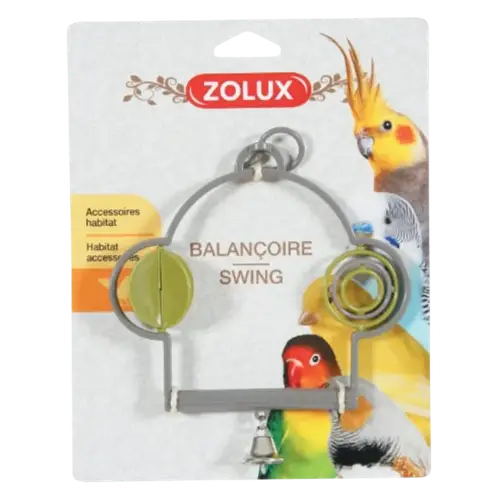 زولكس ارجوحة بلاستك مع لعبة للطيور الصغيرة