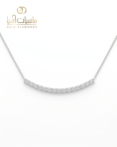 عقد الماس طبيعي بتصميم التنس اليومي