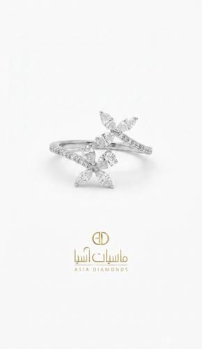 خاتم سولتير الماس طبيعي