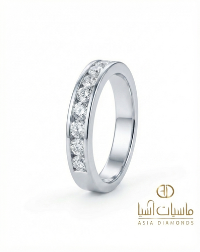 خاتم باند/ دبلة الماس طبيعي