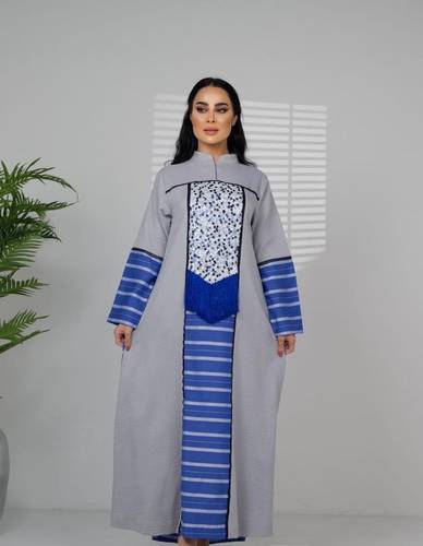 لنن مغسول مع ترتر مع قطن مشجر
