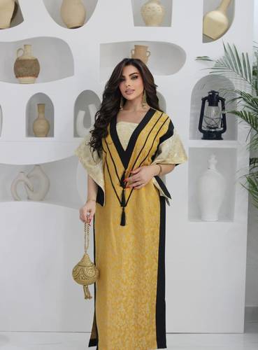 جلابية جاكار مع تطريز 