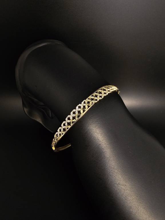 اسوارة ذهب مشبكة عيار 18