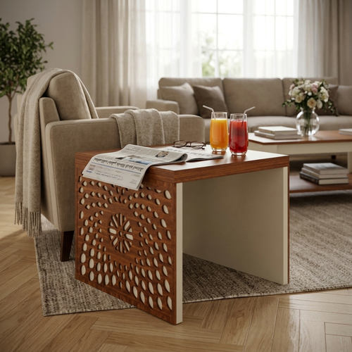 طاولة خدمة مكتبية خشب 60 × 60 × 45 سم – تصميم عصري متعدد الاستخدامات