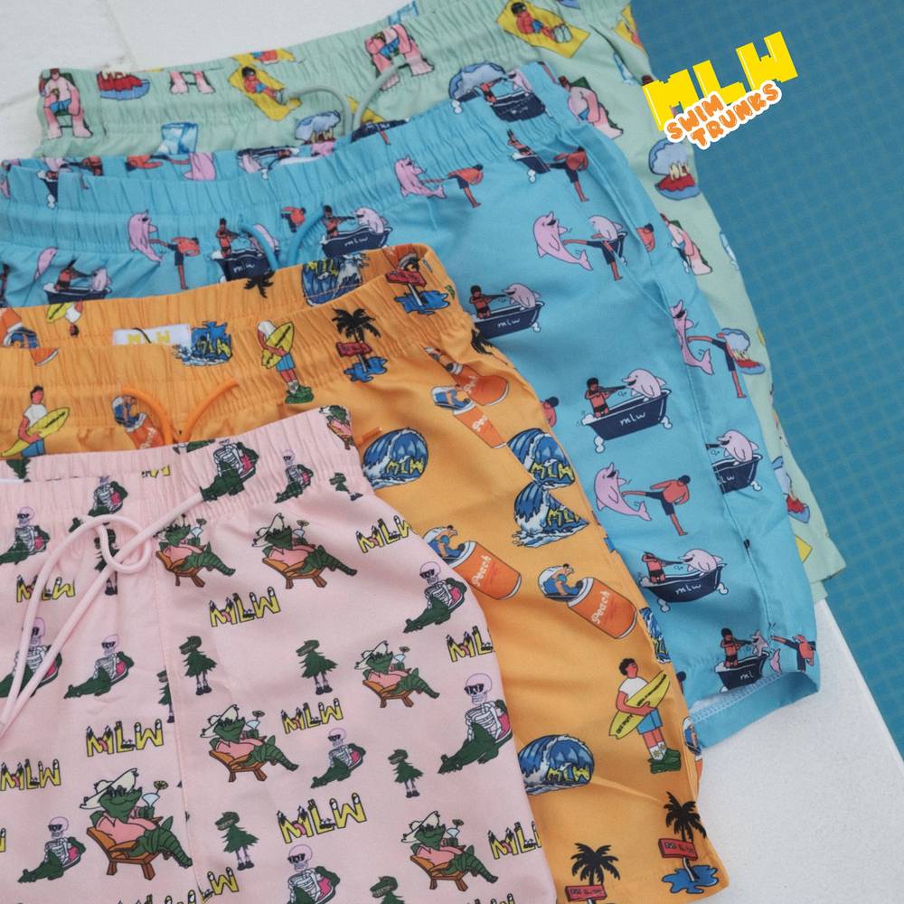 Pink Swim Trunks 