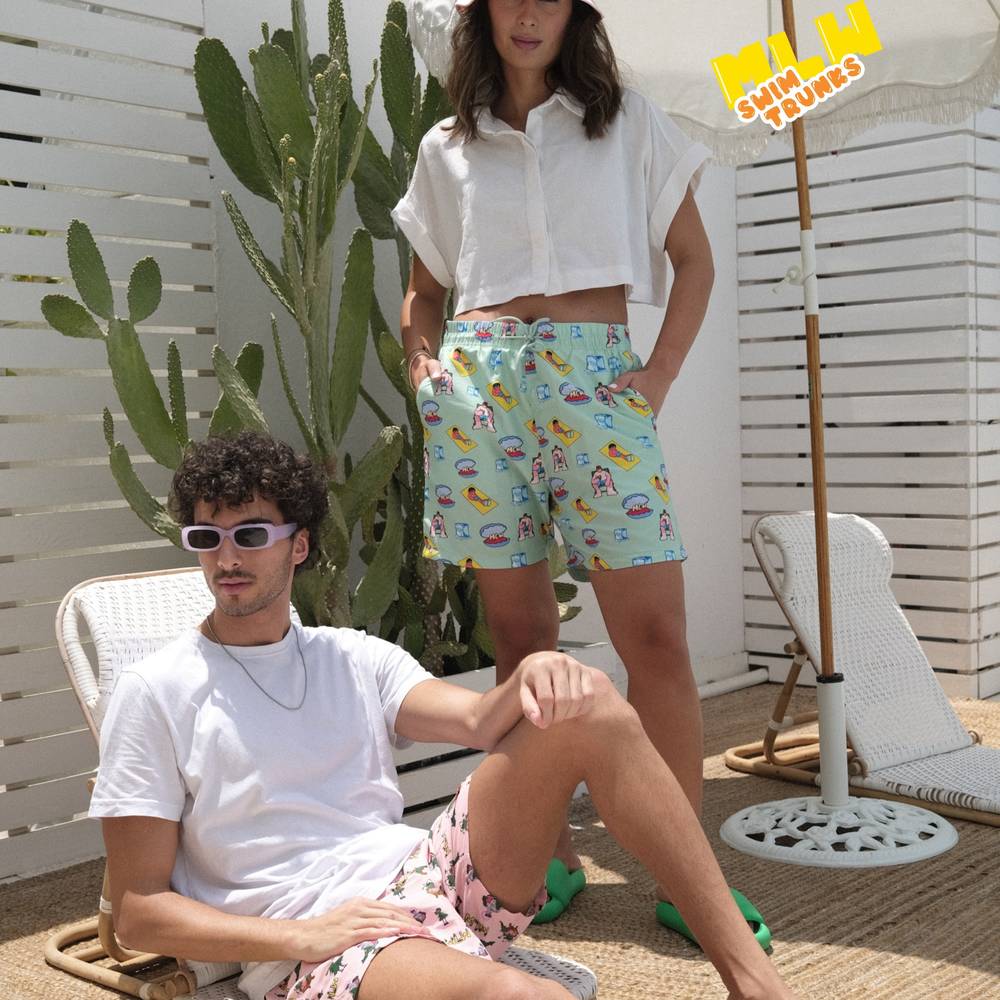 Pink Swim Trunks 