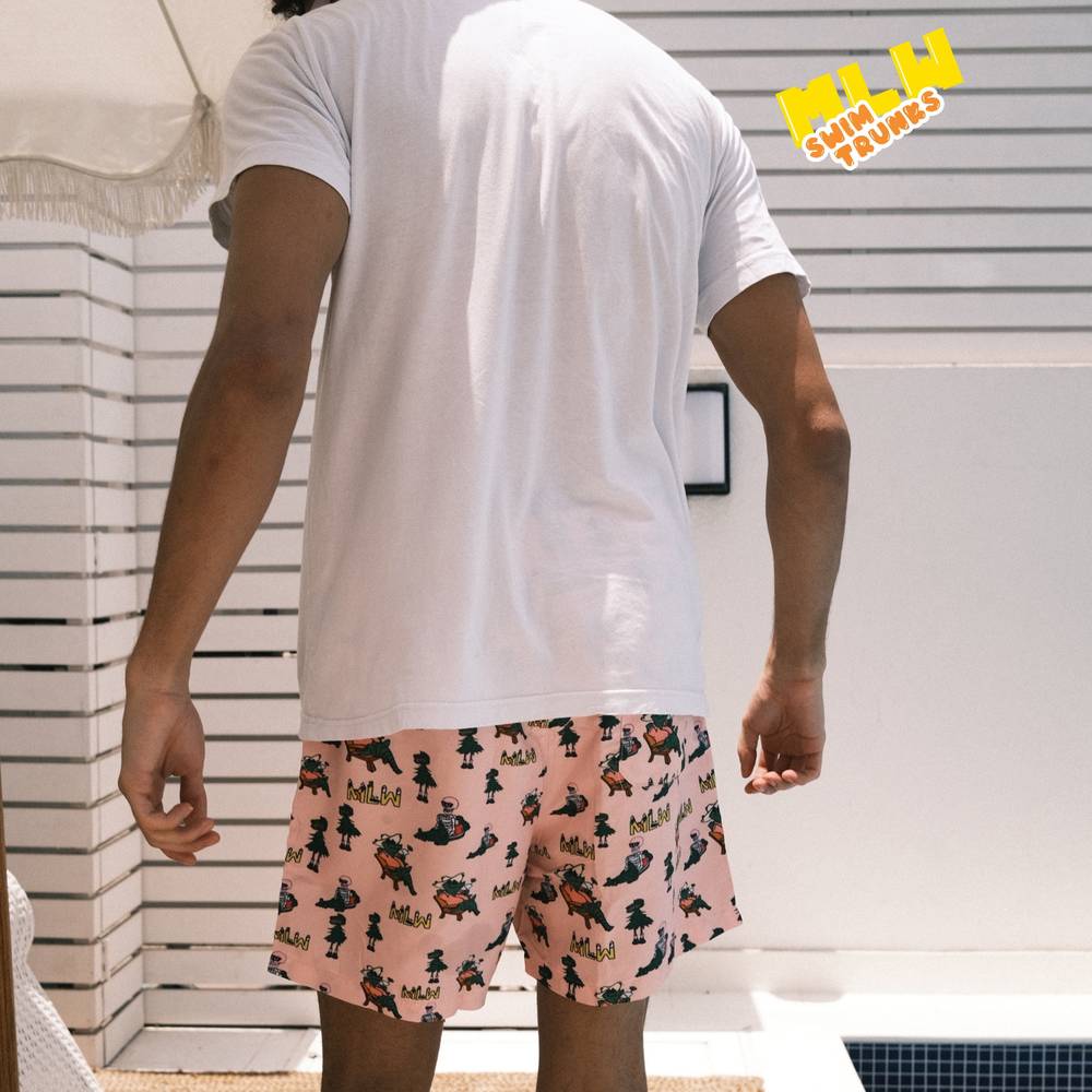 Pink Swim Trunks 