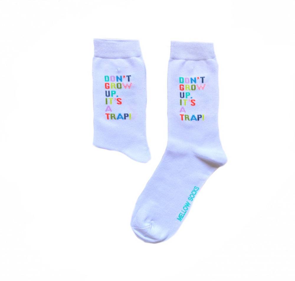 Don't Grow Up It's A Trap Socks 