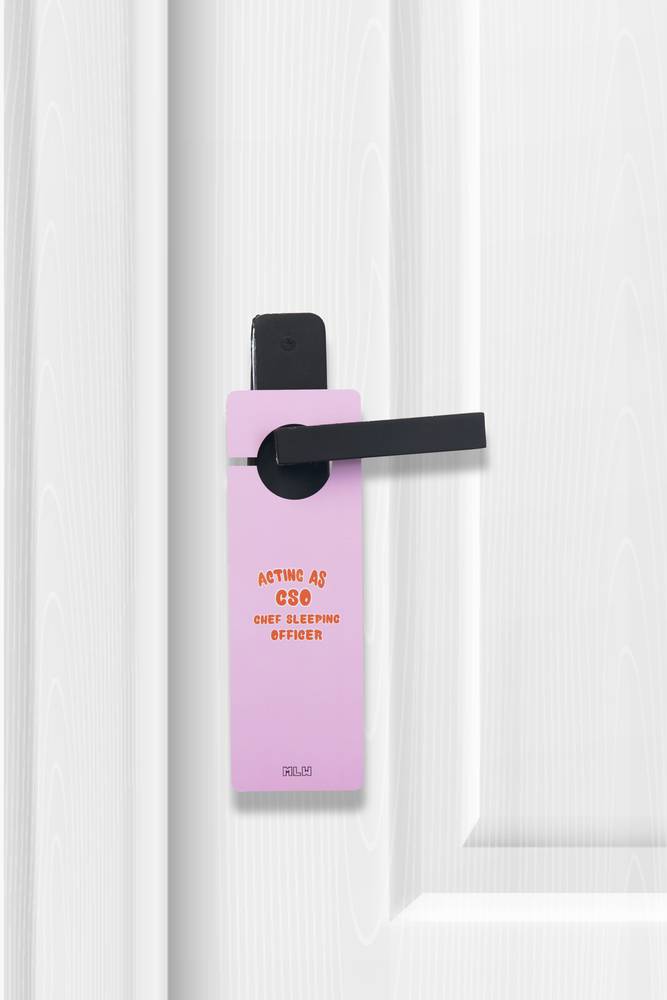 Chef Sleeping Officer Door Hanger 