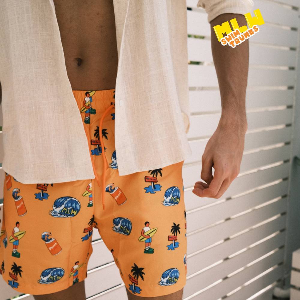 Orange Swim Trunks 
