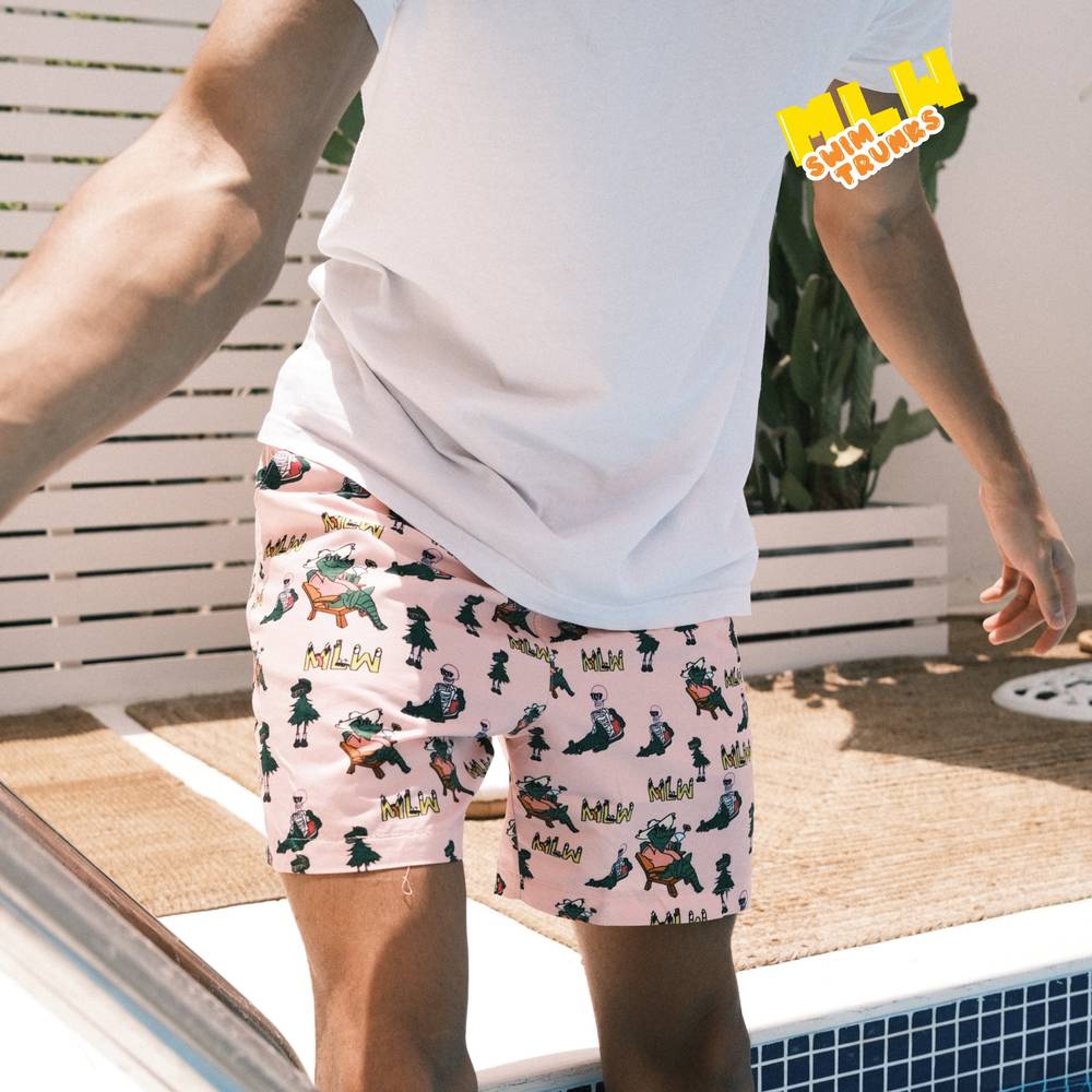 Pink Swim Trunks 