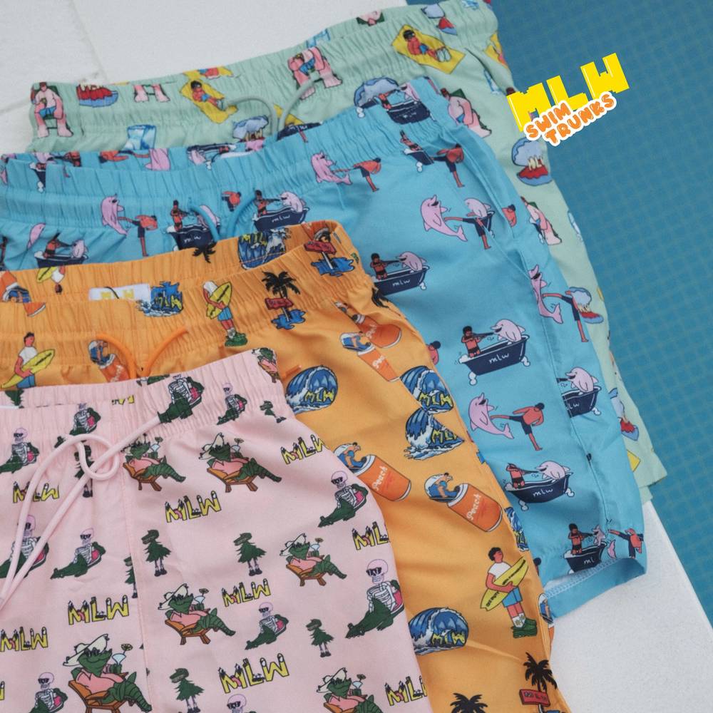 Orange Swim Trunks 