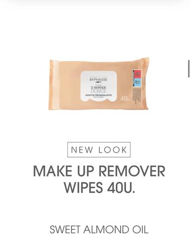 SWEET ALMOND OIL WIPES 40U