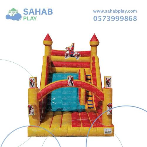 إيجار زحليقة سبايدرمان مع نطيطة 6.50 × 4.50 × 5 متر في الدمام 