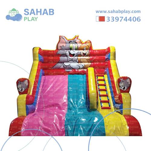 إيجار زحليقة هوائية توم وجيري مقاس 5×4.50×4.50 متر في البحرين