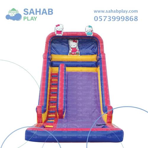 إيجار زحليقة كيتي مع مسبح وسلم مائية أو جافة 8 × 4.50 × 7 متر في الدمام 