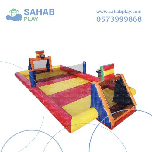 إيجار ملعب صابوني متعدد الاستخدام 12 × 6 متر مع كرة سلة وطائرة وملعب كرة قدم في الدمام 
