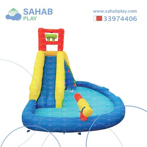 إيجار زحليقة مائية مع حوض مسبح 3×2.8×2.6 متر مائي أو جاف في البحرين