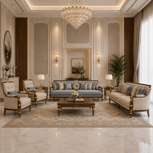 طقم كنب فرساي سيليست رويال