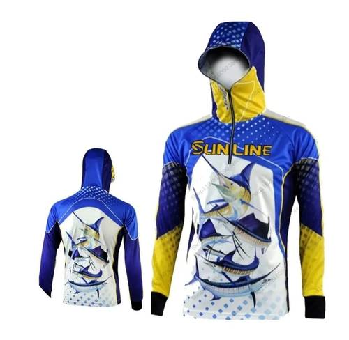 Fishing Long Sleeve تيشرت بحري بكاب
