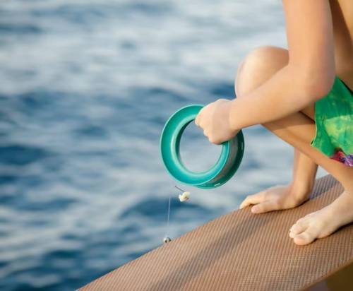 Fishing line set بكرة جاهزه s حبل وزن