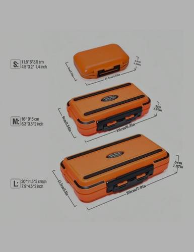 Storage Tool Box/Tackle Box(waterproof) صندوق معدات الصيد رمادي