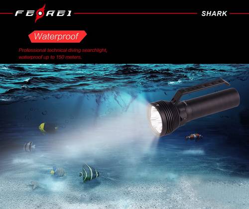 Diving flashlight ferei shark 10000 lumen