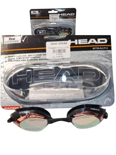 Swimming Goggles-Head Stealth Mirrored Lens تظارة سباحة 
