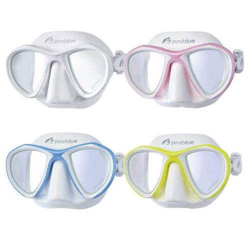 نظارة غوص حر بروبلو ابيض Mask-Pro Blue