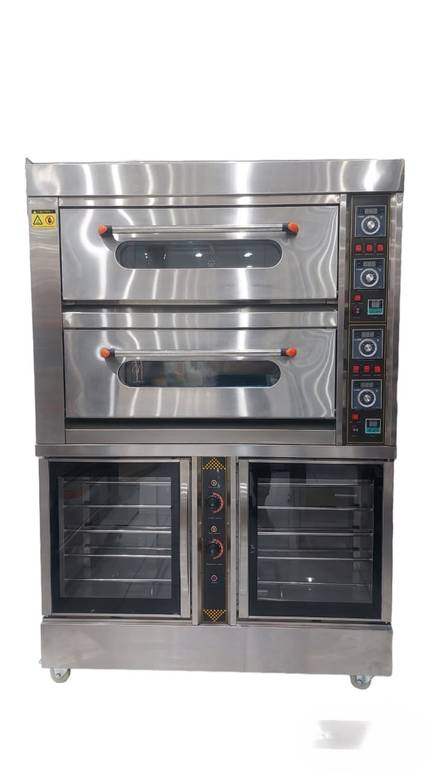 فرن بيتزا 2 دور مع خمارة HEO-408D