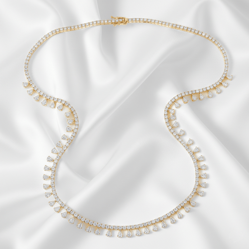 Teardrop Elegance Tennis Necklace