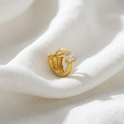 MER'S Ear Cuff Earrings - Silver plated with 24K Gold 