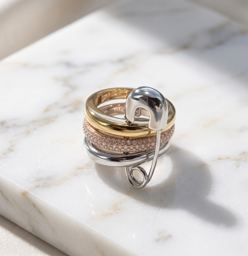 خاتم  II Pave Punk Ring فضة عيار 925