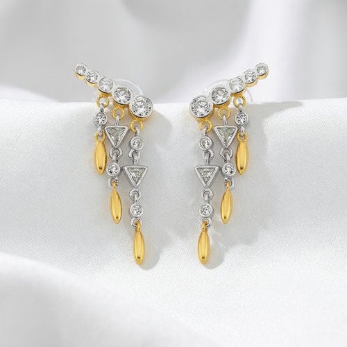 From Now On MER'S Earrings - Silver plated with 24K Gold