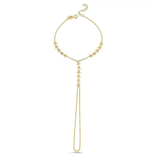 MER’S Stars Hand Chain – 24K Gold Plated Silver 