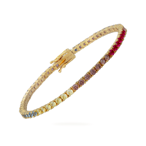Rainbow Tennis Bracelet Silver 925