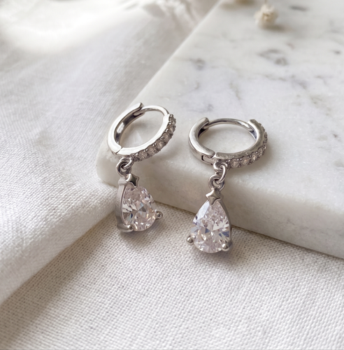 حلق Solitaire hoop فضة عيار 925