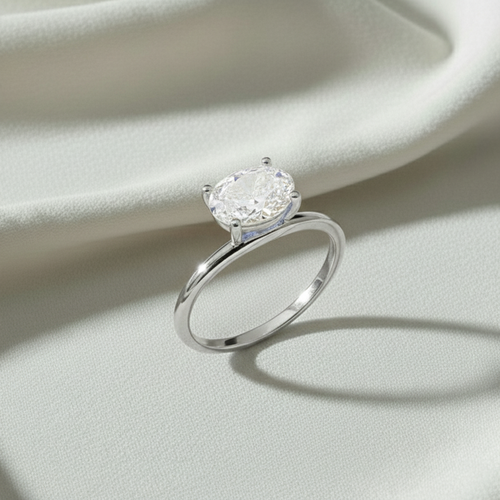 خاتم خنصر السوليتير Pinky Ring فضة عيار 925