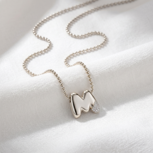 Mini Me Letter M Pendant - MER’S 24K Gold-Plated Silver 