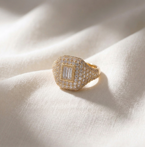 خاتم الأميرة كلاسيك Pinky Ring فضة عيار 925
