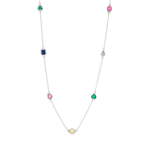 Long Joy Mix Necklace - 925 Sterling Silver