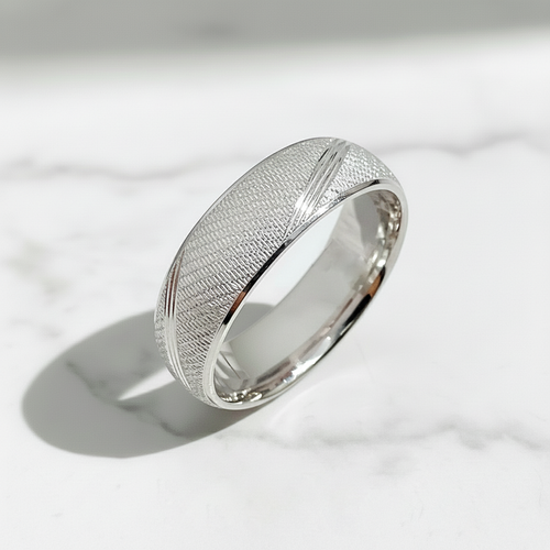 دبلة مسار فضة استرلينية عيار 925