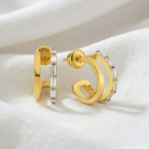 Lately Mini Earrings - MER’S Silver 24K Gold-Plated