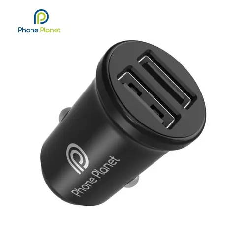 شاحن سيارة مزدوج 12 واط بمنفذي USB، تيار 2.4A