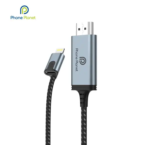  كيبل لايتننج إلى HDMI بدقة 1080P، شحن وتشغيل في نفس الوقت، بطول 1.8 متر