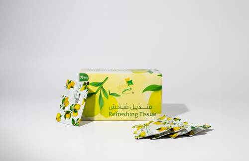 30 منديل منعش بالليمون